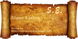 Sipos Elvira névjegykártya